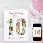 10th Birthday Number 10 Photo Collage Card<br><div class="desc">Personalized 10th Birthday Card with photo collage in the shape of the number 10. The template is set up for you to add your pictures, which will be displayed in a mixture of portrait, landscape and square formats to give you plenty of flexibility in placing your favotire photos. You can...</div>