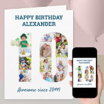10th Birthday Number Photo Collage Card<br><div class="desc">Personalized 10th Birthday Card with photo collage in the shape of the number 10. The template is set up for you to add your pictures, which will be displayed in a mixture of portrait, landscape and square formats to give you plenty of flexibility in placing your favotire photos. You can...</div>