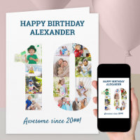 10th Birthday Number Photo Collage