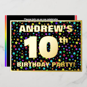10th Birthday Party — Fun, Colourful Stars Pattern