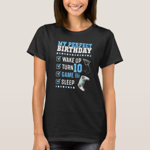 10th Birthday Party Perfect For Gamer 10 Years Old T-Shirt