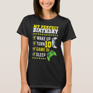 10th Birthday Party Perfect For Gamer 10 Years Old T-Shirt