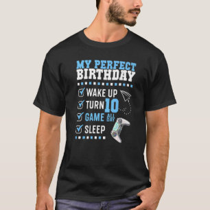 10th Birthday Party Perfect For Gamer 10 Years Old T-Shirt