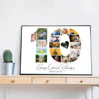 10th Birthday Photo Collage Poster Keepsake