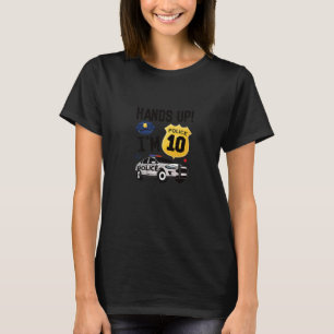 10th Birthday Policeman Boy Ten Year Old Police Of T-Shirt