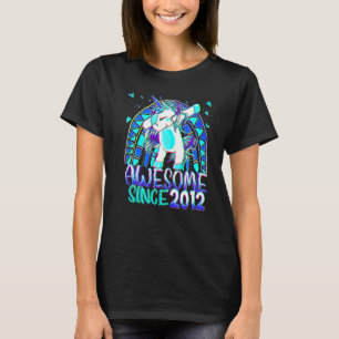 10th Birthday Rainbow 10 Year Old Dabbing Unicorn T-Shirt