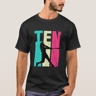 10th Birthday Retro Baseball 10 Years Old Birthday T-Shirt