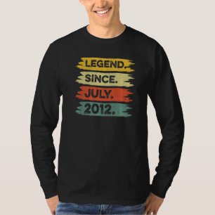 10th Birthday Retro Vintage Legend Since July 2012 T-Shirt