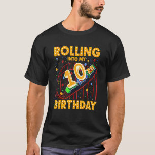 10th Birthday Rollercoaster Amusement Park Boy Gir T-Shirt