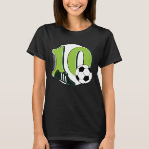 10th Birthday Soccer Big Number 10 Year Old Boy Gi T-Shirt