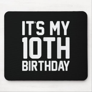 10th Birthday Soccer Player Boy Party Celebration Mouse Pad