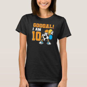 10th Birthday Soccer Themed Birthday Party 10 Year T-Shirt