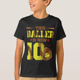 10th Birthday Softll This Ller Is Now Ten Girl 10  T-Shirt