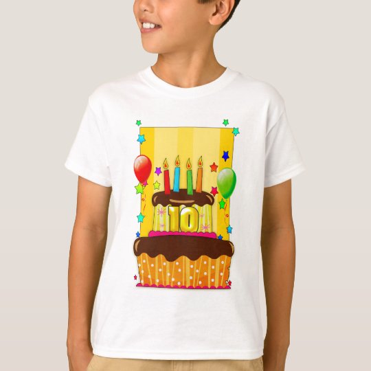 10th birthday t shirt - birthday cake t shirt - 10