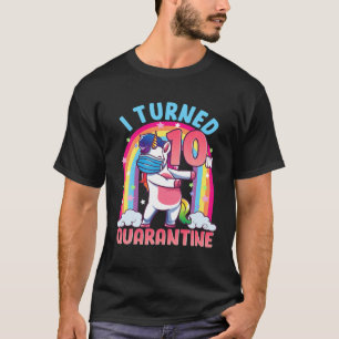 10Th Birthday Ten Year Old Flossing Unicorn T-Shirt