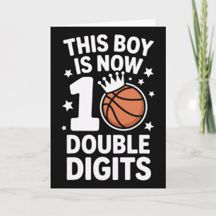 10th Birthday This Boy Is Now 10 Double Digits Ske Card