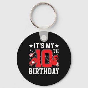 10th Boxing Birthday Party 10 Year Old Boxer Birth Keychain