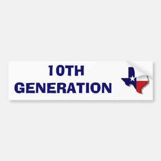 10TH GENERATION BUMPER STICKER
