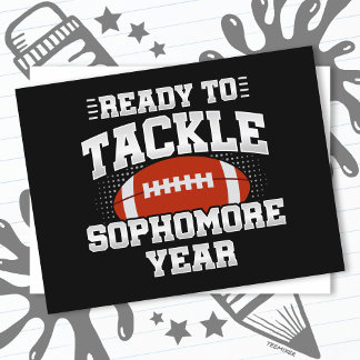 10th Grade Football Ready To Tackle Back to School Postcard