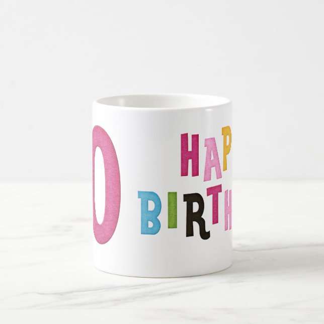 10th Happy Birthday Mug Design 1 (Center)