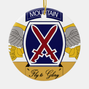 10th Mountain Division Aviation (AVN) Ceramic Ornament