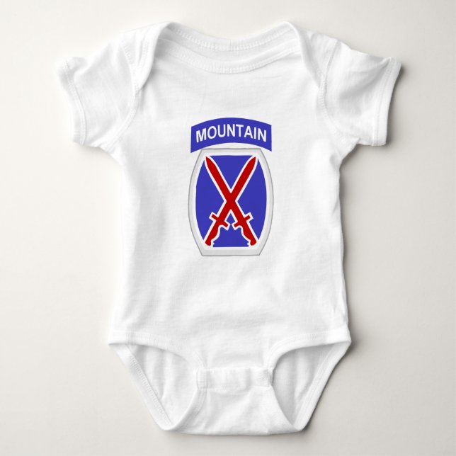 10th Mountain Division Baby Bodysuit (Front)