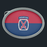 10th Mountain Division Belt Buckle<br><div class="desc">10th Mountain Division patriotic military patch. Visit our store to find more great patriotic military designs and high quality patriotic military gift ideas.</div>
