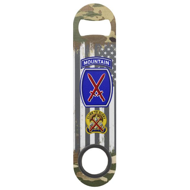 10th Mountain Division “Climb To Glory” Bar Key (Front)