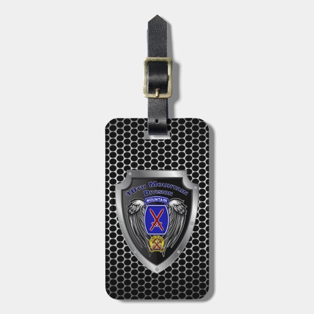 10th Mountain Division “Climb To Glory” Luggage Tag (Front Vertical)