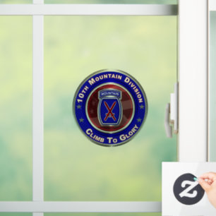 10th Mountain Division “Climb To Glory” Window Cling