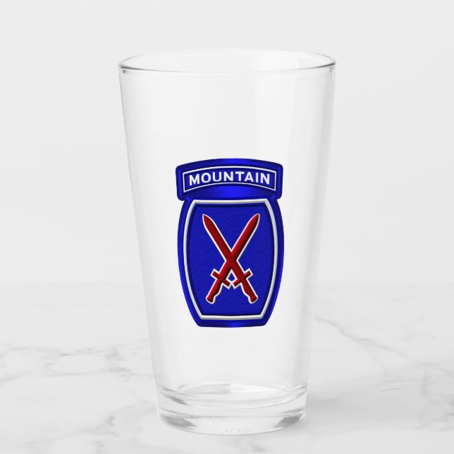 10th Mountain Division Customized Patch Glass (Front)