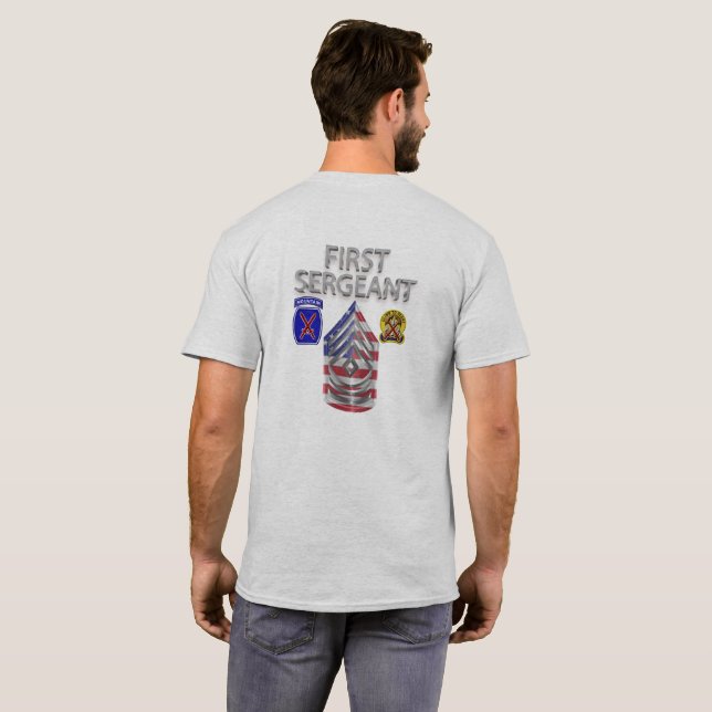 10th Mountain Division First Sergeant T-Shirt (Back Full)