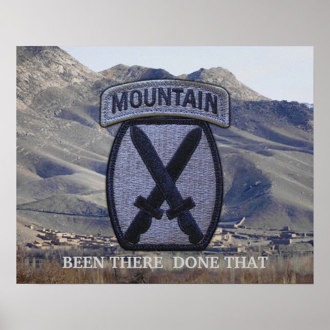 10th Mountain Division Fort Drum Patch Poster (Front)