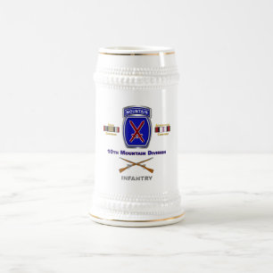 10th Mountain Division Iraq & Afghanistan Veteran Beer Stein