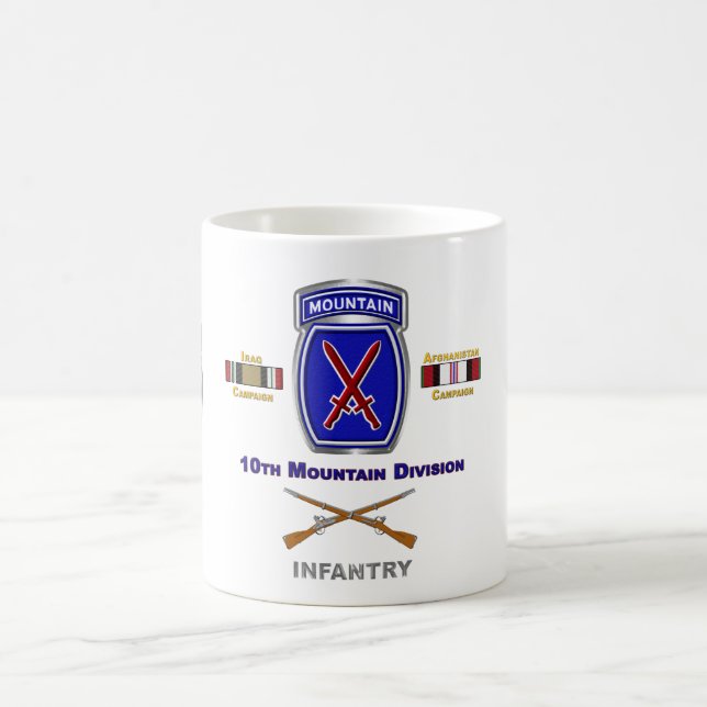 10th Mountain Division Iraq & Afghanistan Veteran Coffee Mug (Center)