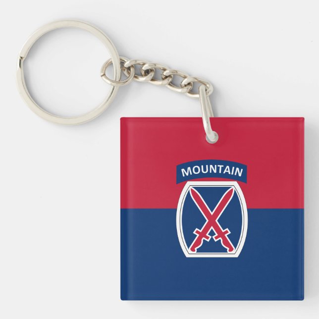 10th Mountain Division Keychain (Front)