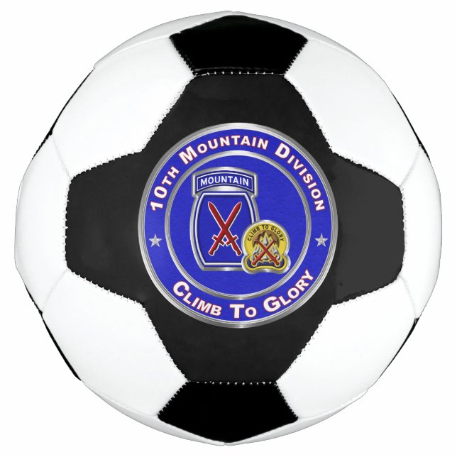 10th Mountain Division  LOWER PRICE Soccer Ball (Front)