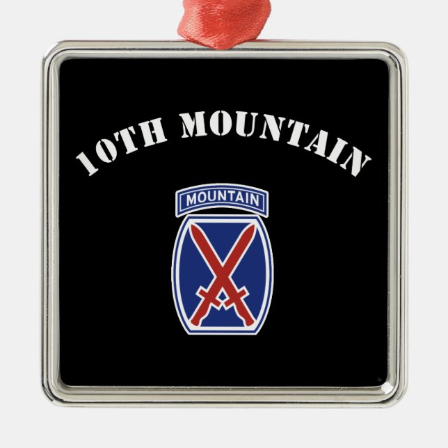 10th Mountain Division Metal Ornament (Front)