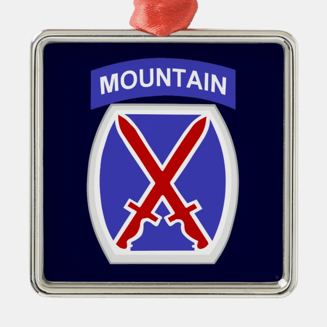 10th Mountain Division Metal Ornament (Front)
