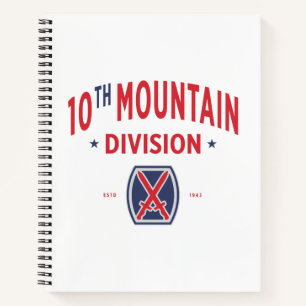 10th Mountain Division "Mountaineer" Badge Notebook