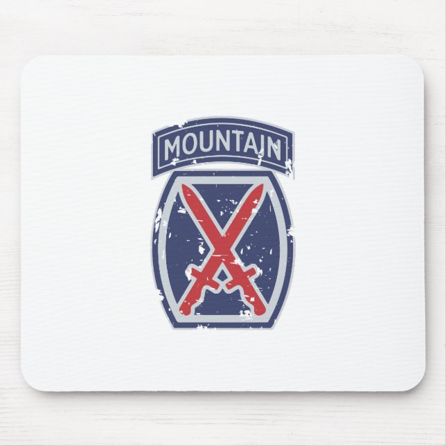 10th Mountain Division "Mountaineer" Mouse Pad (Front)