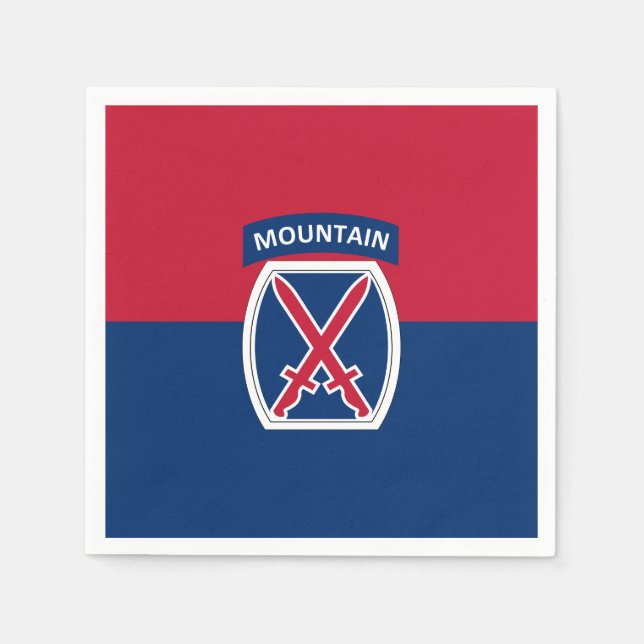 10th Mountain Division Napkin (Front)
