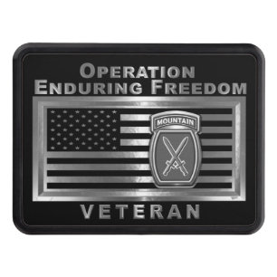 10th Mountain Division Operation Enduring Freedom Trailer Hitch Cover