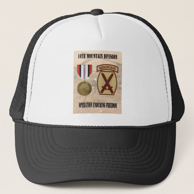 10th Mountain Division Operation Enduring Freedom Trucker Hat (Front)