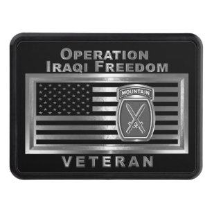 10th Mountain Division Operation Iraqi Freedom  Trailer Hitch Cover