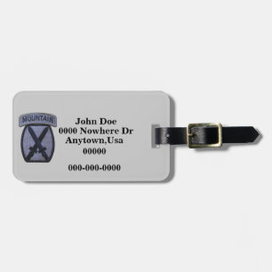 10th mountain division patch luggage tag