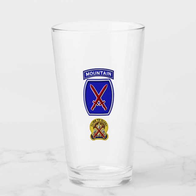 10th Mountain Division Patch Unit Insignia Glass (Front)
