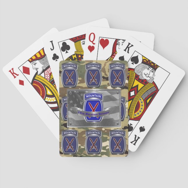 10th Mountain Division  Playing Cards (Back)