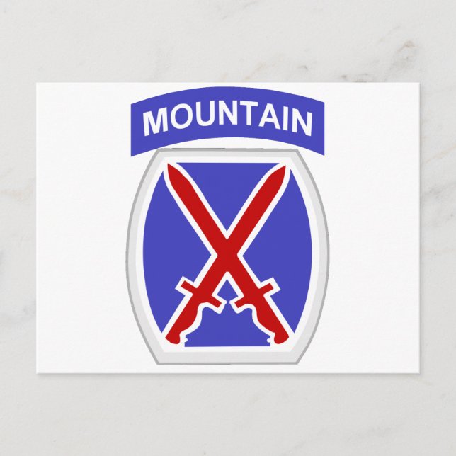 10th Mountain Division Postcard (Front)