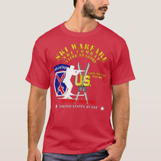 10th Mountain Division Ski Warfare Ski Combat Wint T-Shirt